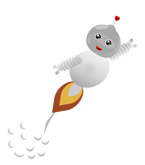 Imagen de robot volando